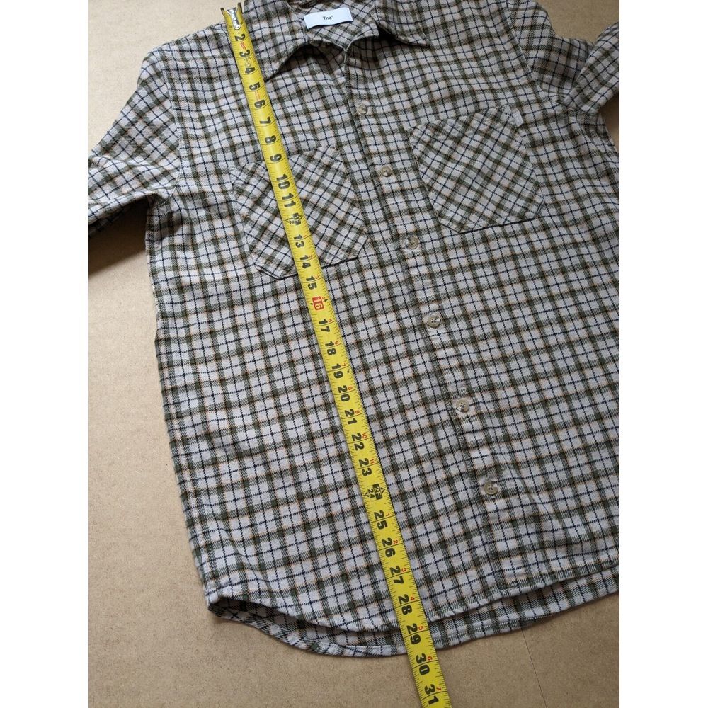 Aritzia Tna Plaid Oversized Button Up Beige Plaid Long Sleeve Shacket - Picture 6 of 8